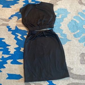 NWOT black sweatsuit set